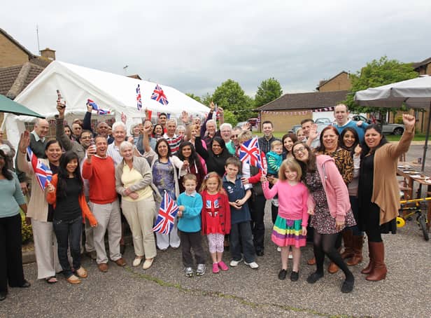 Residents in Goodwood Road in Bretton enjoy a Diamond Jubilee Street Party with food and music on Tuesday 5th June 2012. 
