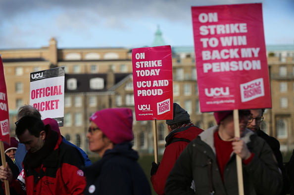 University staff go on strike over pay and pension dispute