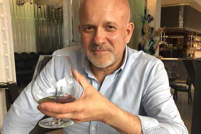 Cliff Edwards enjoying a Zacapa rum in the Mayfair Bar