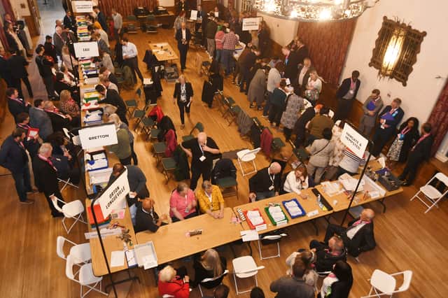  Local election count 2023 at Peterborough Town Hall