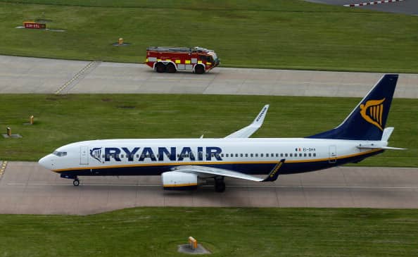 A man was evicted from Ryanair aircraft after he was caught smoking in the cabin toilet (Paul Thomas/Bloomberg via Getty Images)