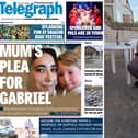 The Peterborough Telegraph backed Ines plea for help last month and pictured (right) is little Gabriel beaming after his first round of skin treatment.