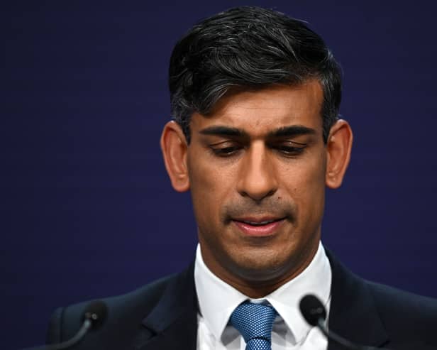 Rishi Sunak said allegations of a Tory MP committing multiple rapes are “very serious” and anyone with evidence should “talk to police”. (Photo: POOL/AFP via Getty Images) 