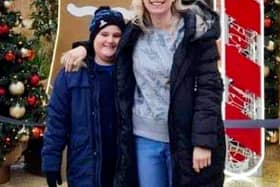 Laura Coupland, 39, with her son Lincoln-Jay, 11. The family were at home when their house and car was allegedly petrol bombed. No arrests have been made.