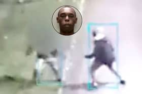 Knife-wielding thug, Seye Djli, 24, was captured on CCTV as he prowled the streets of Leicester hunting for victims.