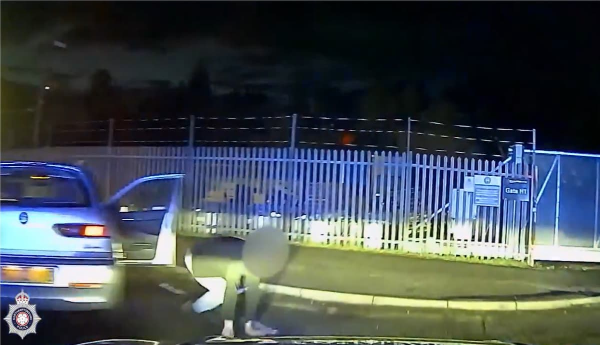 Driver leads police on 12-minute chase before scrambling from moving car