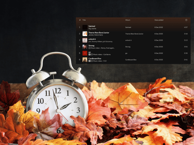 A study in 2010 demonstrated that there are parallels between our music listening tastes changing and clocks going backwards each year.