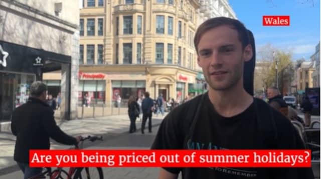 A member of the public being interviewed