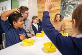 Dame Jessica Ennis Hill hosts breakfast club at Nether Edge Primary School to share her tips for managing morning chaos.