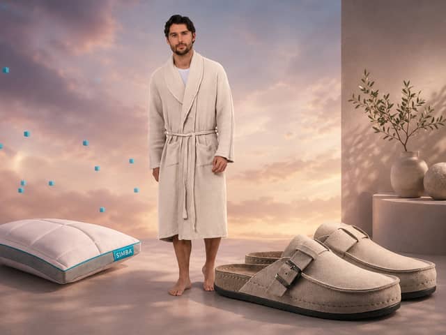 Simba’s Father’s Day collection includes supportive slippers, cooling pillows and soft muslin robes designed for comfort-focused gifting
