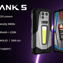 The TANK 5 features an upgraded 2K DLP projector with 220 lumens of brightness