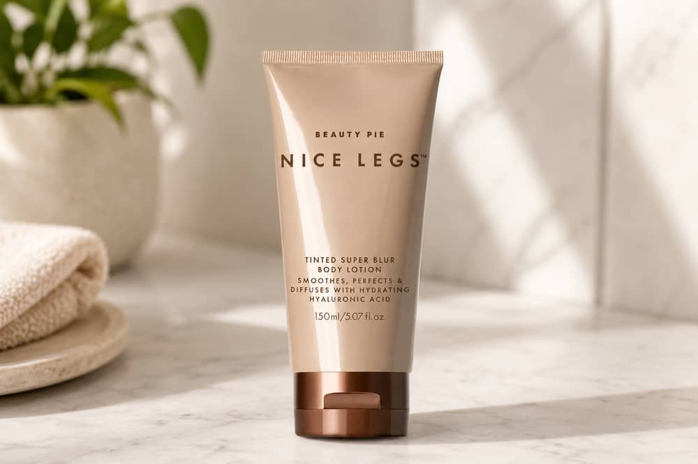 Beauty Pie Nice Legs Tinted Super Blur Body Lotion helps create smoother-looking, more even-toned legs