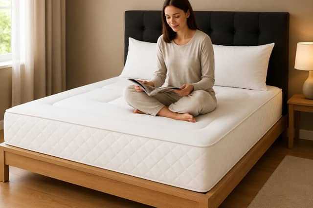 The extra-thick memory foam mattress comes in five sizes, from Single to Super King