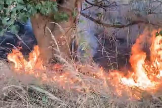 The fire on Moor Farm.