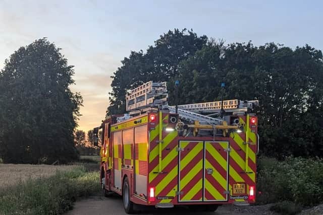 Firefighters at Moor Farm.