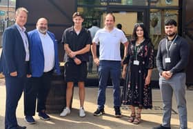 Cllr Shabina Qayyum (second from right) pictured at the Old Station Quarter