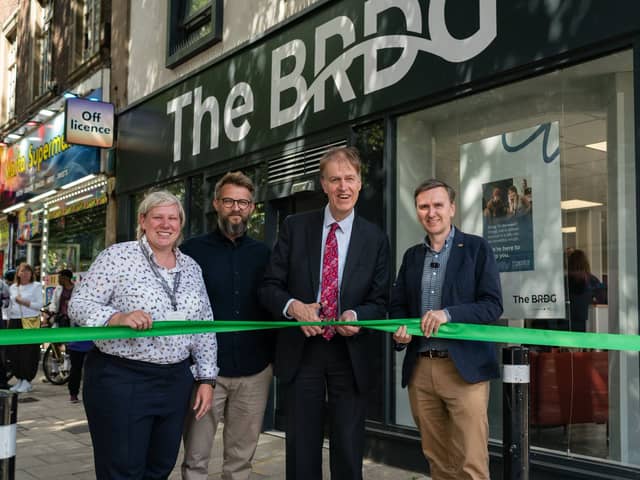 Andrew at the opening of the BRDG Hub in Peterborough City Centre