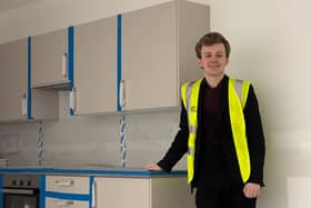 Sam Carling MP learning about housebuilding