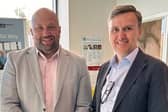 Andrew Pakes MP (right) alongside Andy Palmer CEO of Cambridgeshire Deaf Association (left)
