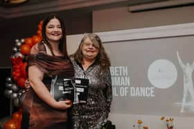 Elizabeth and Rona receiving their award.