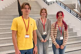Seweryn, Miley and Julia, students from Thomas Clarkson Academy. 