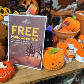 The children’s Halloween trail is free to enjoy at Notcutts Garden Centre.  
