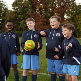 Thorpe Wood Rangers Under 11s football team have been given new training tops thanks to a donation by Bellway Eastern Counties.