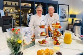 John and Christine resident's at Hampton Grove in their Chef whites 