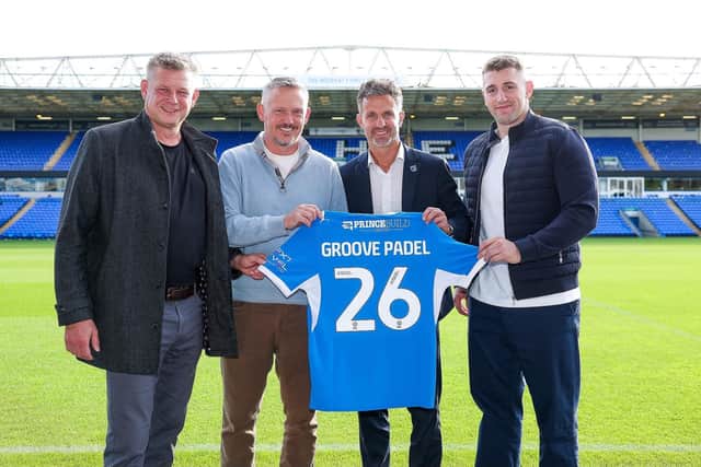 The hand shake, Peterborough United partnership celebrated