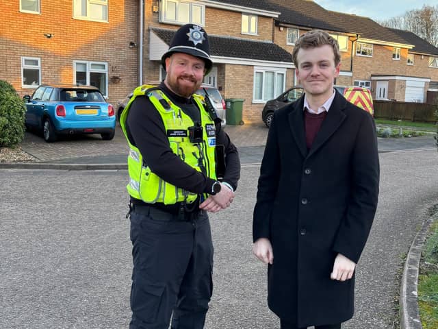Sam Carling MP on a police walkabout