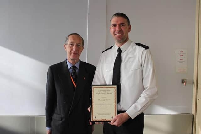 High Sheriff Neil McKittrick with PC Craig Trevor