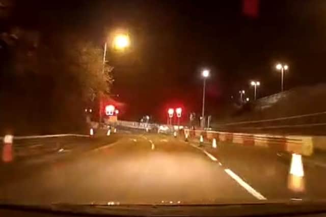 The dash cam footage sent to the Peterborough Telegraph
