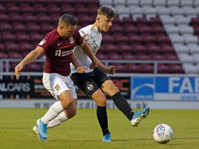 Looks at home at first-team level. A smooth runner with the ball. Struck the post with a venemous drive in the first-half.