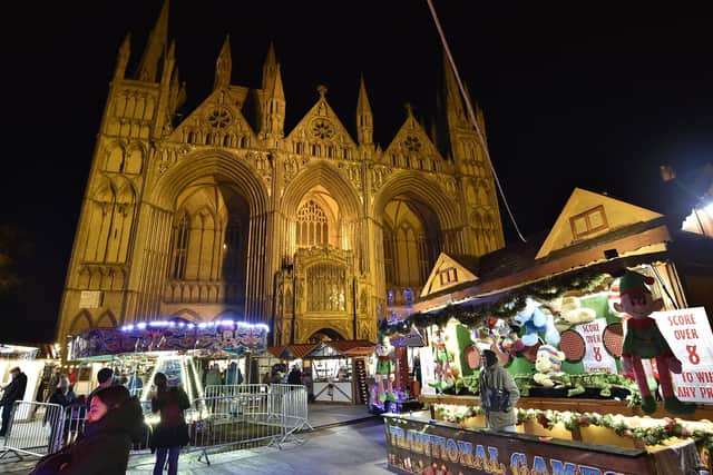The Christmas market at the cathedral before it closed