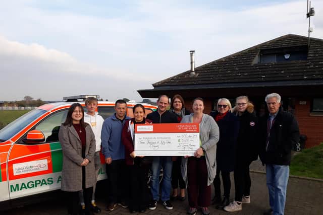 The cheque presentation to Magpas