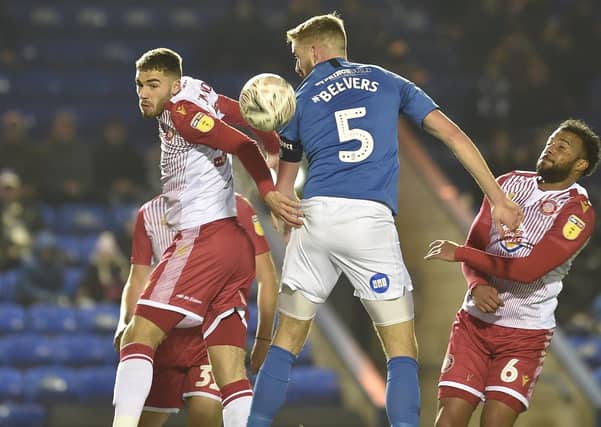 Posh v Stevenage action at the Weston Homes Stadium. Photo: David Lowndes.