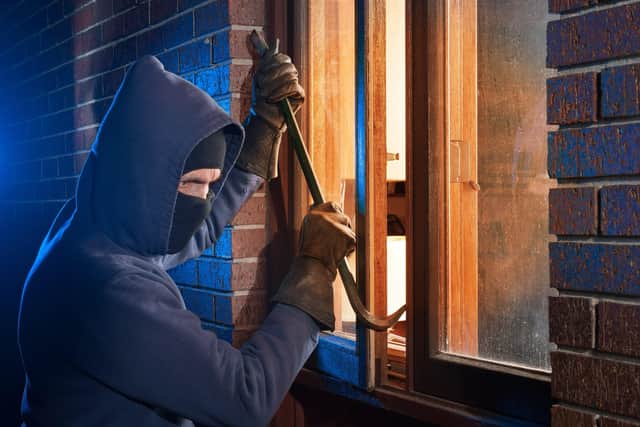 The burglar has just finished a seven year sentence