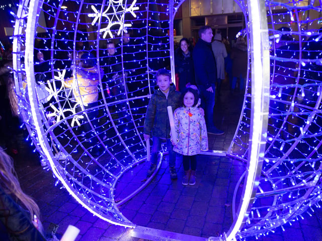 Peterborough One Retail Park Lights Switch on.
Picture by Terry Harris. THA