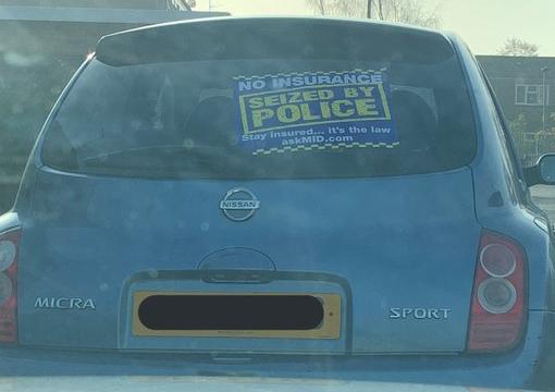 Driver reported and vehicle seized
