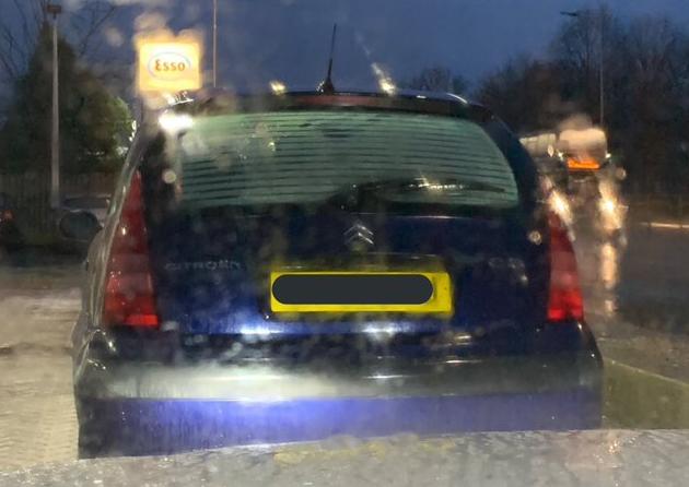 Car also has no insurance, no MOT and no tax