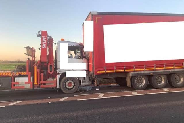 The scene of the crash. Photo: Cambridgeshire police