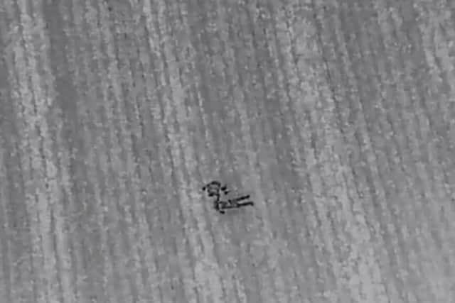 Footage from Lincolnshire Police from the drone