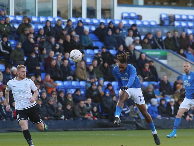 He leads the line superbly and he read the situation well to get Posh in front early on. He did some excellent defensive work at set-pieces also.