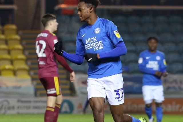 Ricky-Jade Jones celebrates his goal (Pictures: Joe Dent)