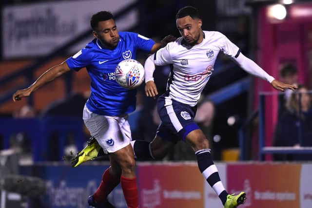 Nathan Thompson in action for Portsmouth