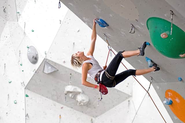 How the Climbing Wall at the Nene Park Activity Centre could appear.