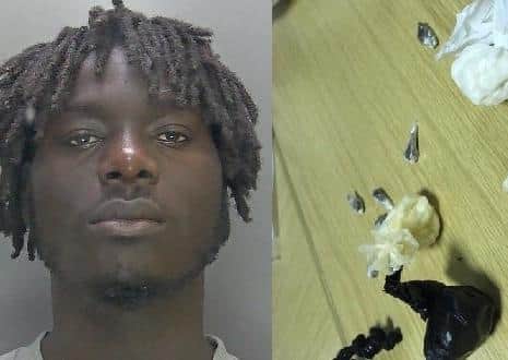 Edimilson Malomar and some of the drugs he was caught with