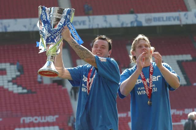 Lee Tomlin (left) and Craig Mackail-Smith made the Posh team of the decade chosen by the fans.