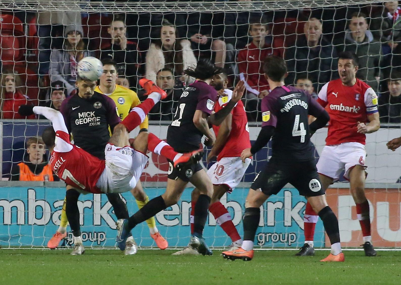 Action from Rotherham v Peterborough Unitd. Photo: Joe Dent/theposh.com.