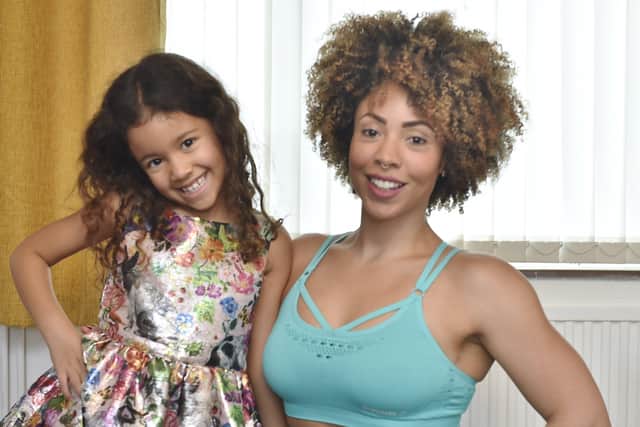 Miss Motivator Natasha Gilson (who has recently appeared on Channel 4)with her daughter Anais Cockrill (6)  from Walton EMN-191230-170518009